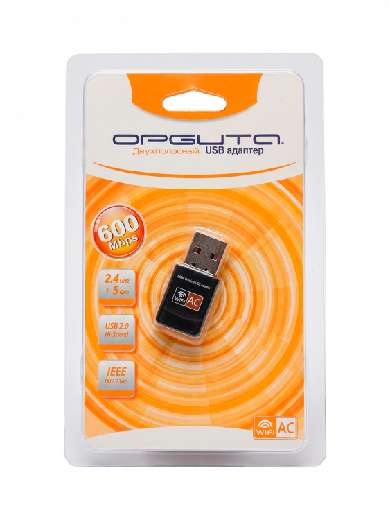 Орбита OT-PCK26 WI-FI адаптер (600Mbps)